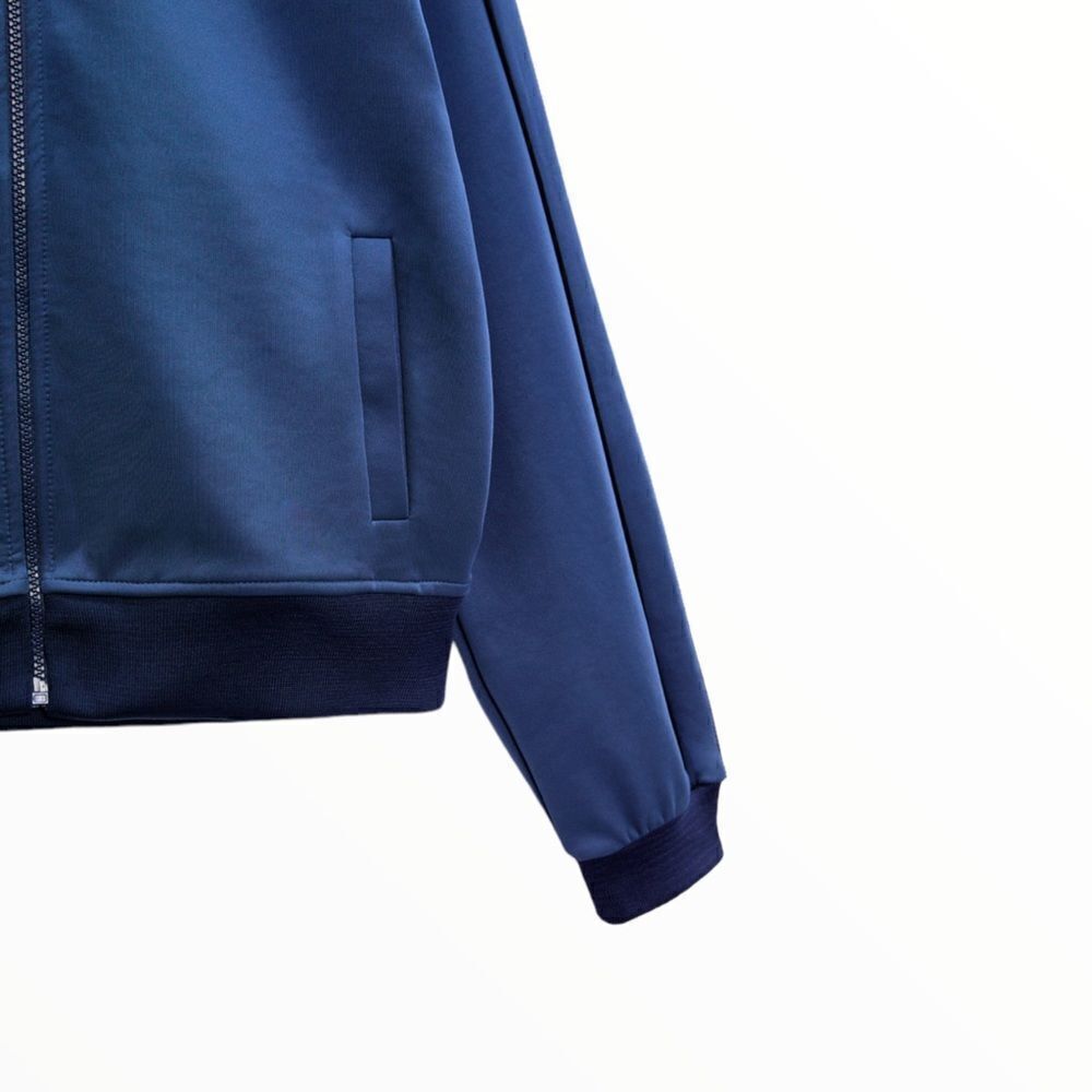 ZARA Blue Retro Track Jacket NWT Size S Zip Front Athleisure Sporty Jacket - Picture 4 of 8